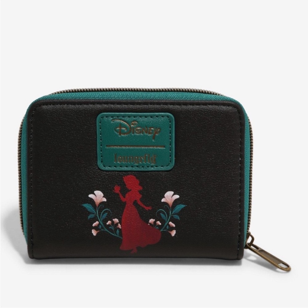 Loungefly Snow White and The Seven Dwarves Floral Apple Zipper Wallet NWT - Picture 3 of 3